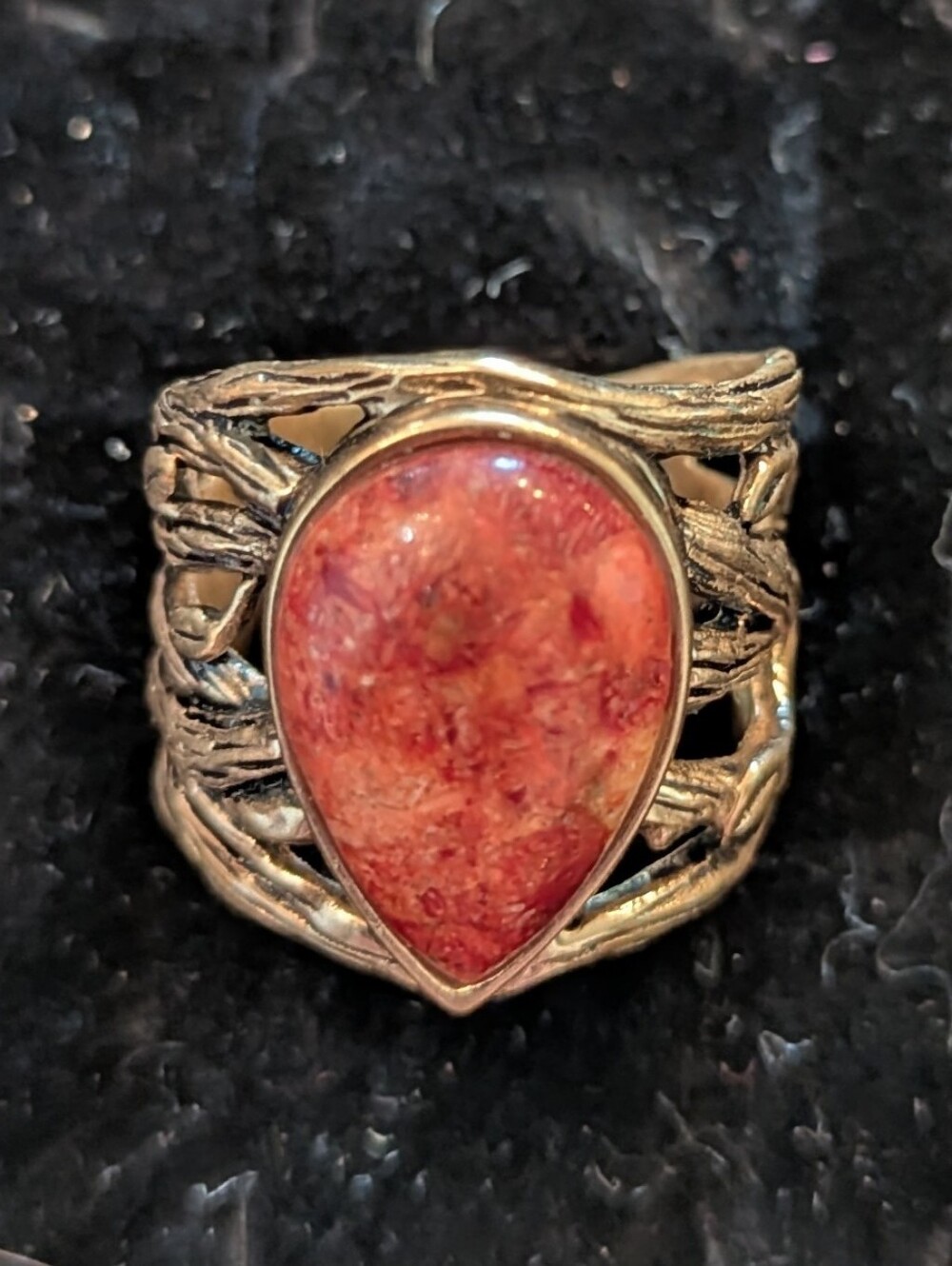 Barse Thai Genuine Stone Ring Vintage New, Size 8